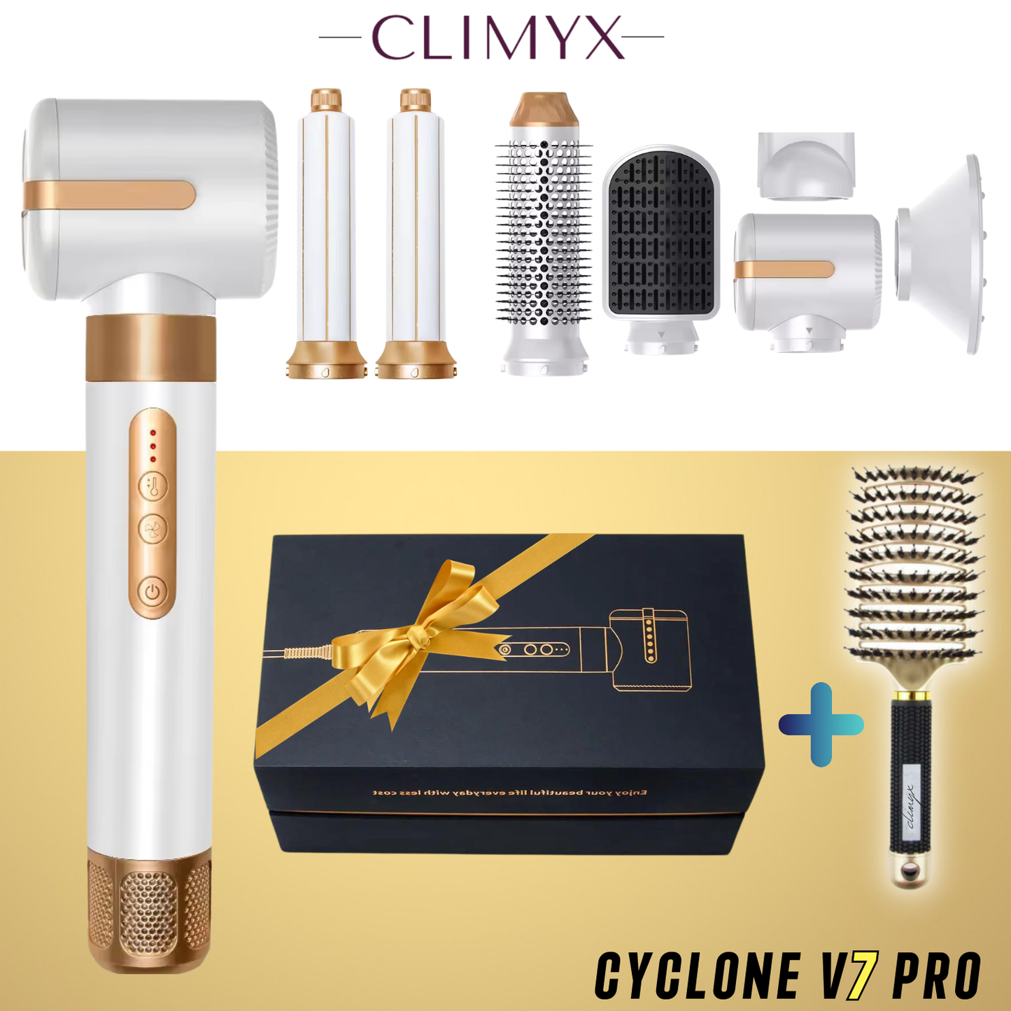 Brosse Sèche-Cheveux Cyclone V7 PRO Climyx™